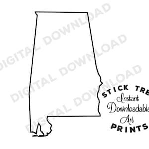 Alabama SVG - State of Alabama, digitale Vektordatei, Alabama Clip Art