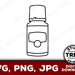 Ätherische Öle Flasche SVG - ätherische Öle Flaschenbild für Cricut, Vektordatei