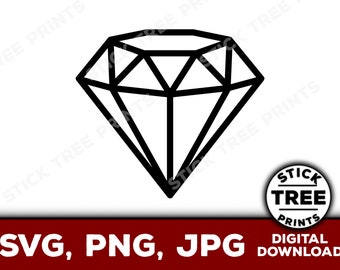 May include: A black and white outline of a diamond shape.