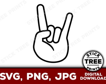 Rock On SVG - Rock on, rock on svg, rock on png, rockin svg, rock music svg, horns svg, rock and roll svg, image for cricut, cut file