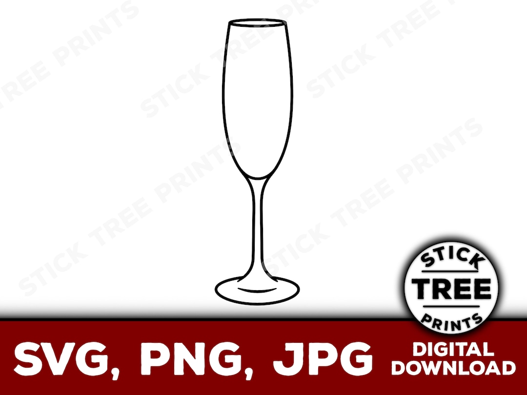 Champagne Flute SVG Champagne Glass Image for Cricut, Vector File Etsy