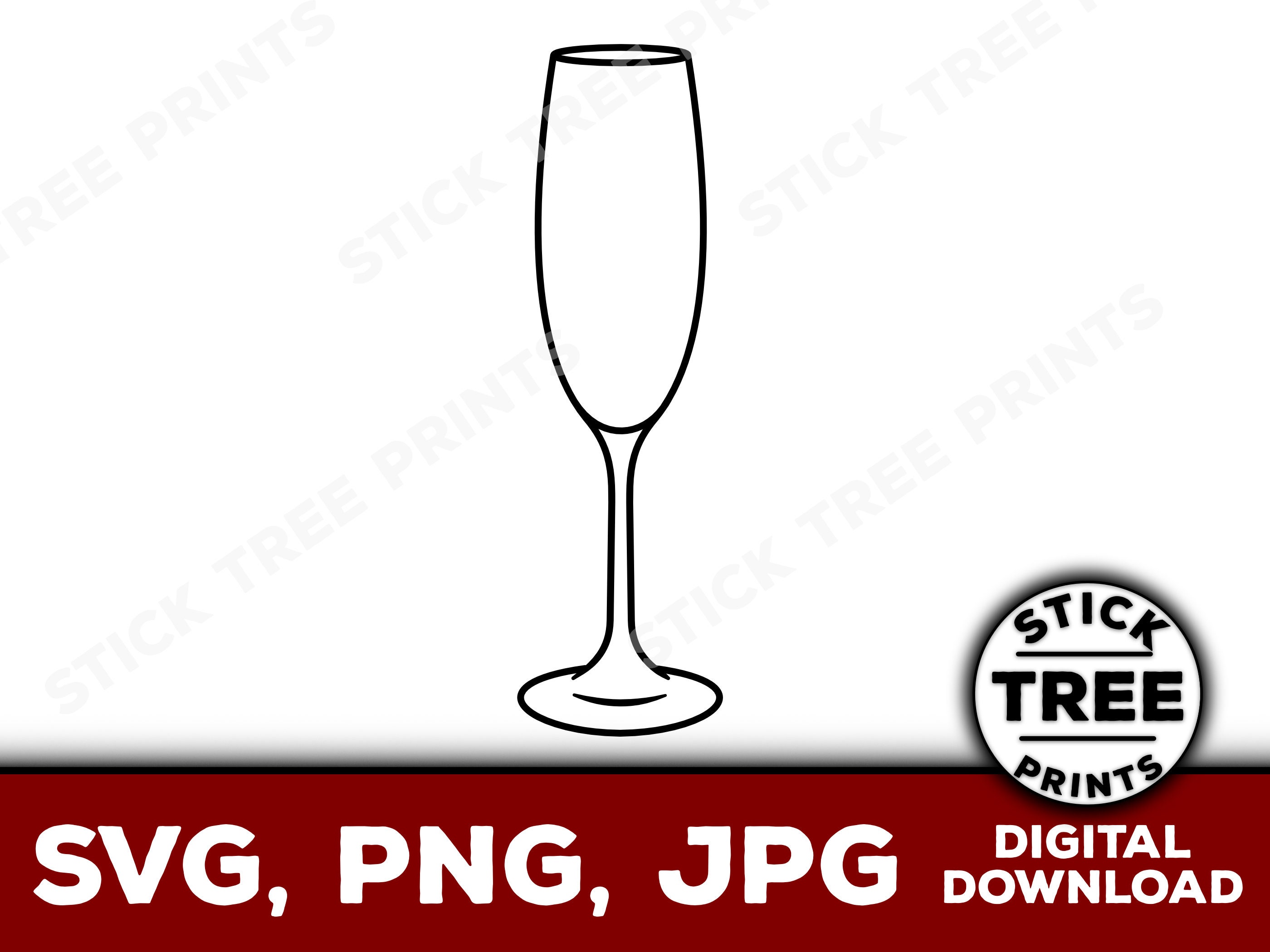 Champagne Flute SVG Champagne Glass Image for Cricut Vector Etsy