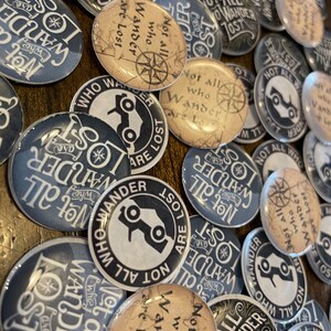Geocache Swag Tokens Double Resin Dome Covering Color Printed Images ...