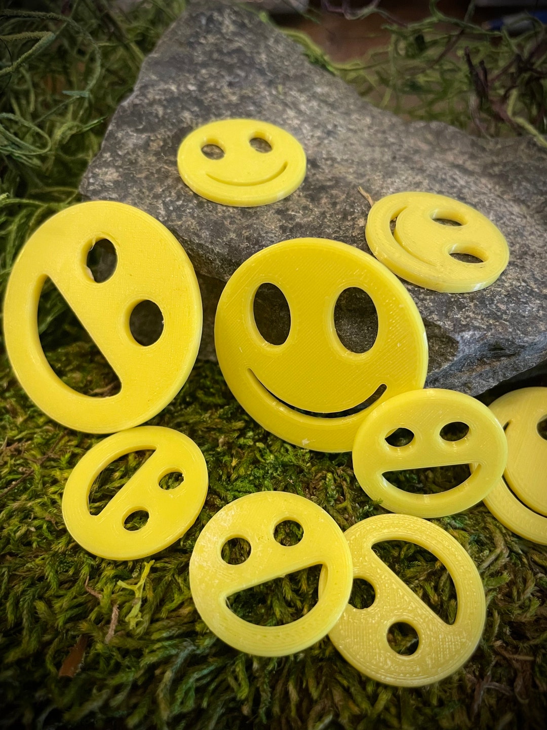 Geocache Found It Swag Smile Tokens! Set of Mixed Sizes Between the ...