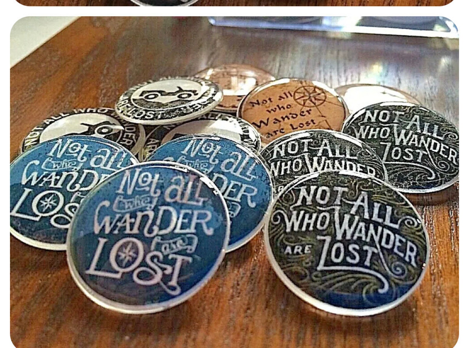 Geocache Swag Tokens Double Resin Dome Covering Color Printed Images ...