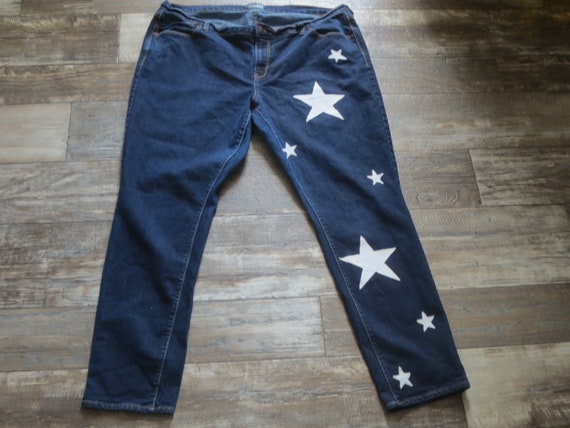 painted star jeans