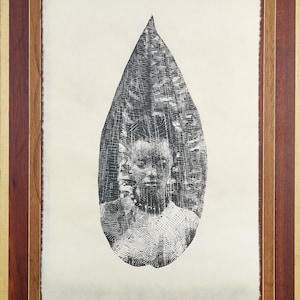 Original Woodblock print "Das folhas"