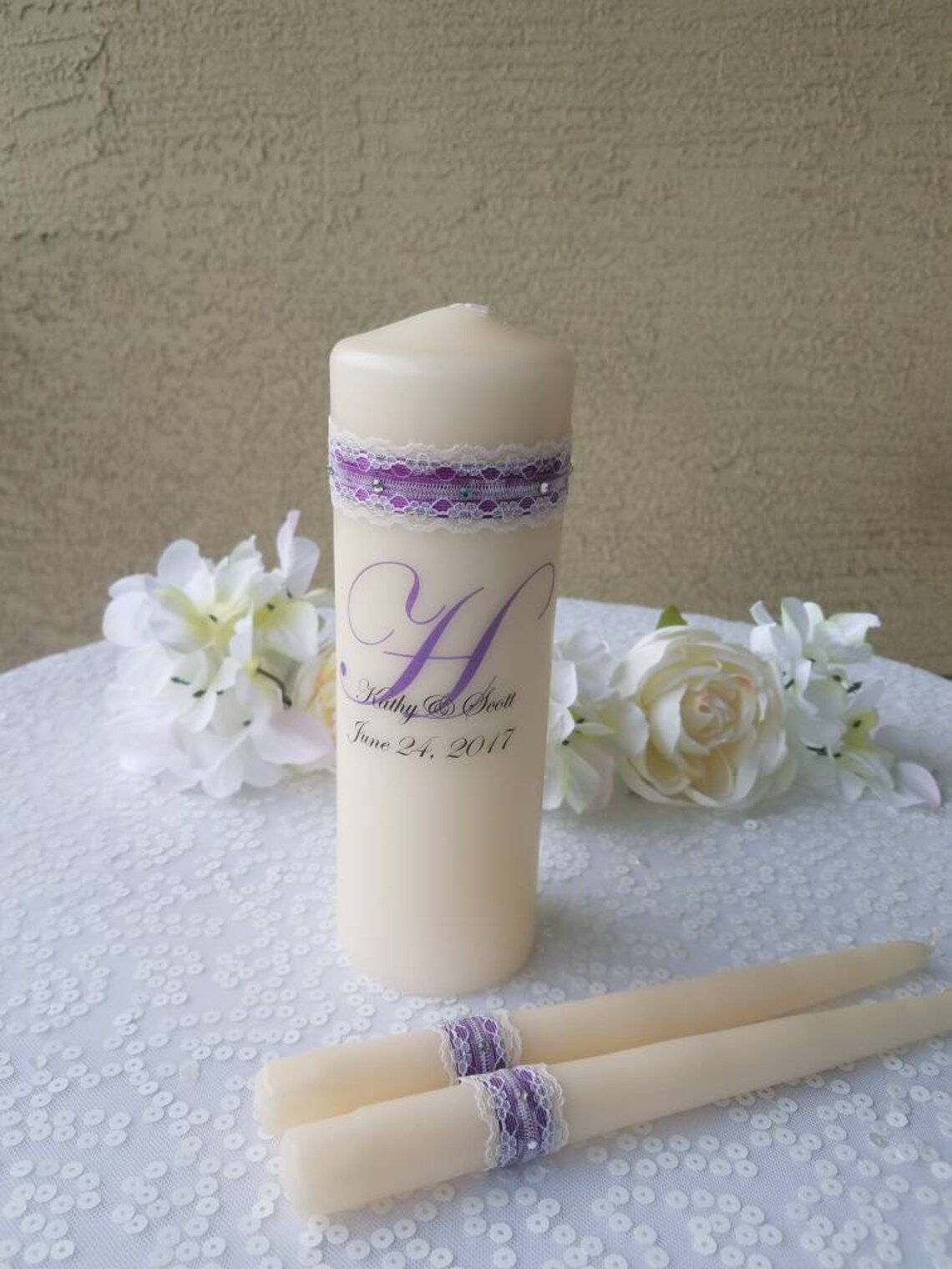 Unity Candle Set Personalized Unity Candle Set Wedding Gift Etsy