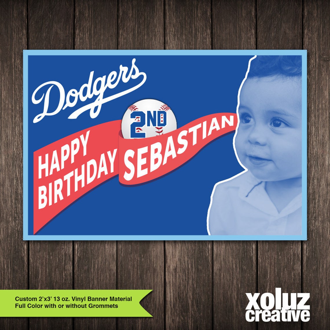 Dodgers Birthday Party Vinyl Banner dodgers Personal Party | Etsy