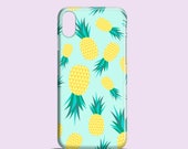 Pineapples iPhone XR case, iPhone 12, iPhone XS/X, tropical iPhone 8, iPhone 7, 8 Plus, fruits iPhone 11, Samsung S10, Samsung S9, S8, S7