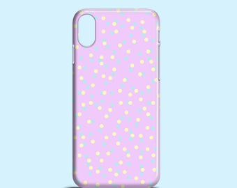 Lilac confetti iPhone 12 Pro case / pastel iPhone XS / confetti iPhone 8 / iPhone 7 / 7 Plus / iPhone SE 2020 / Samsung S10, S9, S8