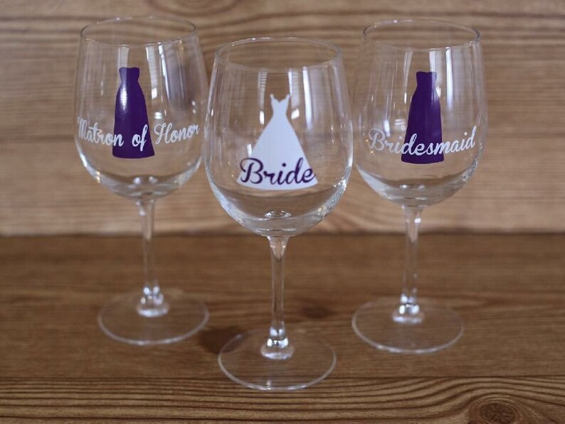 wedding wine glasses for bridesmaids