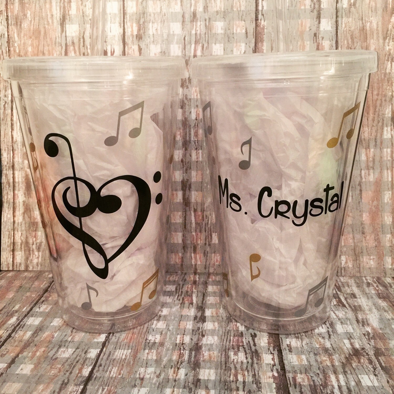 Music tumbler music teacher tumbler music notes tumbler Etsy