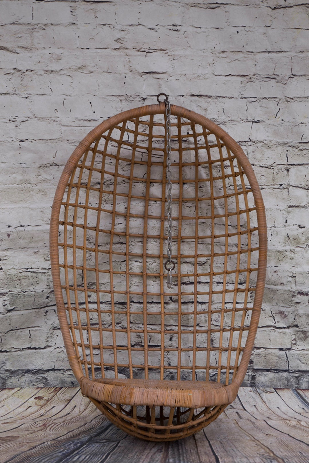 Vintage Bamboo Hanging Chair With Hook Etsy