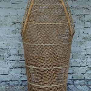 VintageMedium Size Wicker Peacock Chair image 3