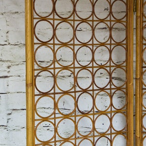 Vintage Wicker Room Divider/Bamboo Room Divider/Screen/ Headboard/Wall Art image 3