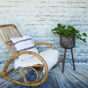 Vintage Bamboo Rocking Chair /Franco Albini Rocking Chair /Armchair/Bentwood Rocker