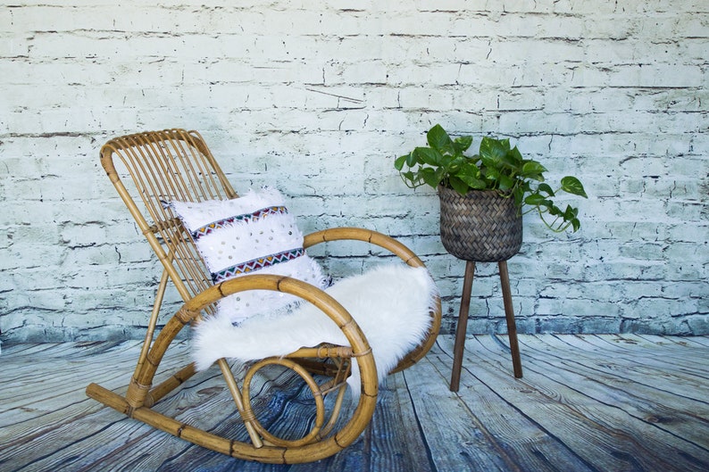 Vintage Bamboo Rocking Chair /Franco Albini Rocking Chair /Armchair/Bentwood Rocker immagine 1