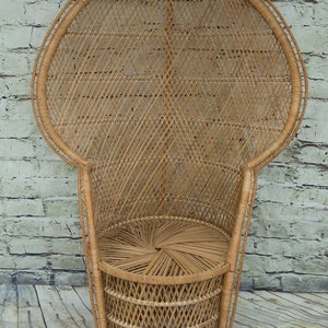 Vintage Rattan Peacock Chair image 2