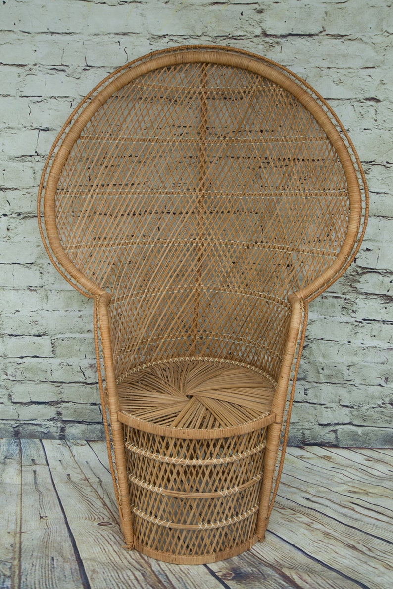 Vintage Rattan Peacock Chair image 2