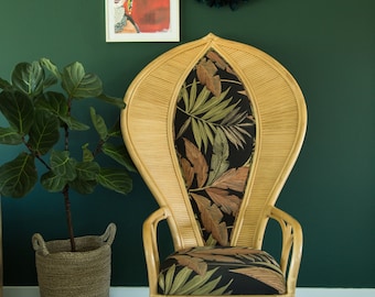 Vintage Leaf shaped Bamboo Chair