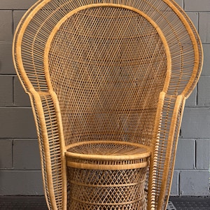 Vintage Medium Size Rattan Peacock Chair