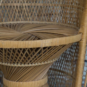 VintageMedium Size Wicker Peacock Chair image 8