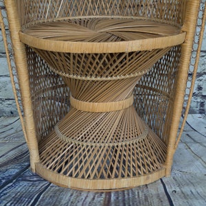 VintageMedium Size Wicker Peacock Chair image 7