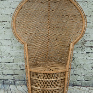 Vintage Rattan Peacock Chair image 1
