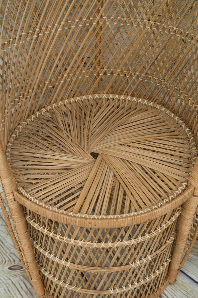 Vintage Rattan Peacock Chair image 4