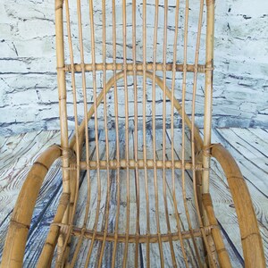 Vintage Bamboo Rocking Chair /Franco Albini Rocking Chair /Armchair/Bentwood Rocker immagine 5