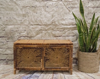 Vintage Wicker Sunburst Trunk