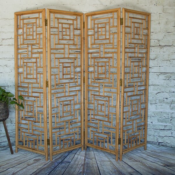 Bamboo Room Divider Etsy