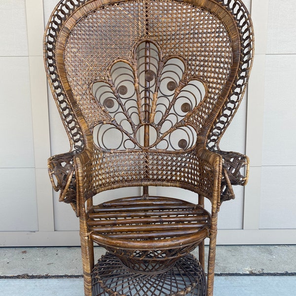 Peacock Wicker Chair Etsy