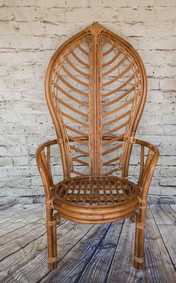 High back bamboo chair deals