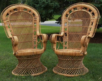 Rattan/Wicker Peacock Chairs/ LOCAL P/U Chicago, Il area or Your Shipper