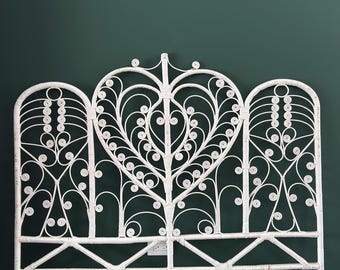 Peacock Headboard/ Ornate Headboard/ Wall Art/ (Contact us with your zip code for shipping quote).