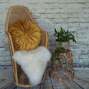 VintageMedium Size Wicker Peacock Chair image 1