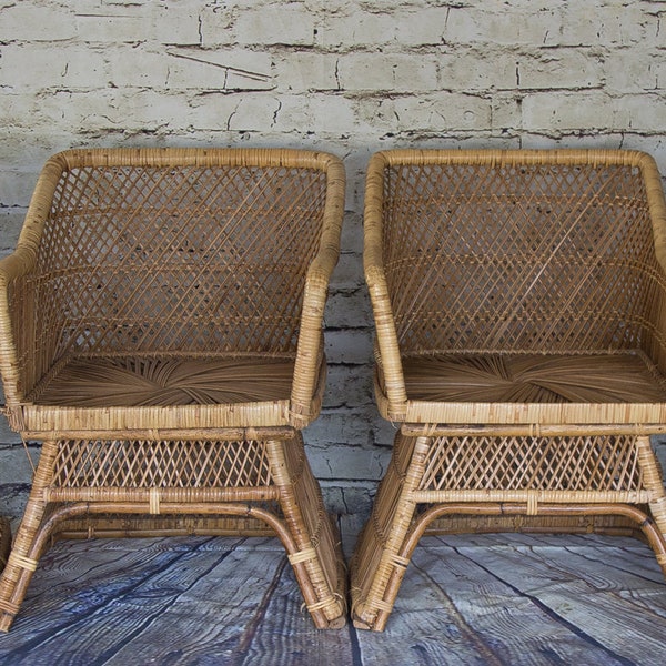 Rattan Chair Etsy