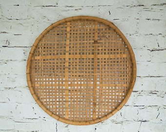 Vintage Wicker Wall Art Basket