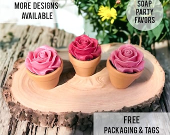 Rose Soap Favors: Non-GMO Bridal Shower & Wedding Favors
