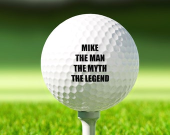 The Man the Myth the Legend, Personalized Golf Ball,Color Printed Golf Balls,Christmas Gift,Golf Gifts for Men, Guy Gift, Funny Gift for Man