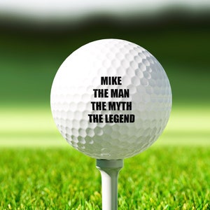 The Man the Myth the Legend, Personalized Golf Ball,Color Printed Golf Balls,Christmas Gift,Golf Gifts for Men, Guy Gift, Funny Gift for Man