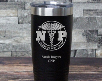 Personalized Nurse Practitioner Tumbler: Engraved Gift for NP
