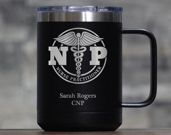 Nurse Practitioner Profession Coffee Mug Tumbler-Gift for Nurse Practitioner-Gift Him/Her-Christmas-NP
