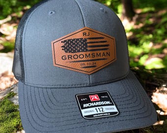 Custom Groom Hat | Richardson 112 | Wedding Hats | custom groomsmen gift | Personalized Hat | Best man Hat | Groomsmen gifts custom Guy Gift
