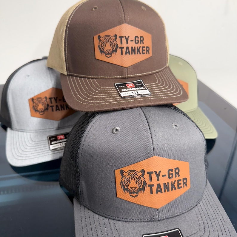 Custom hat, Bulk Custom Leather Patch Hat, Bulk hats, Leather patch hat, logo hats, business merch, Gift, Holiday, Personalized hat image 12