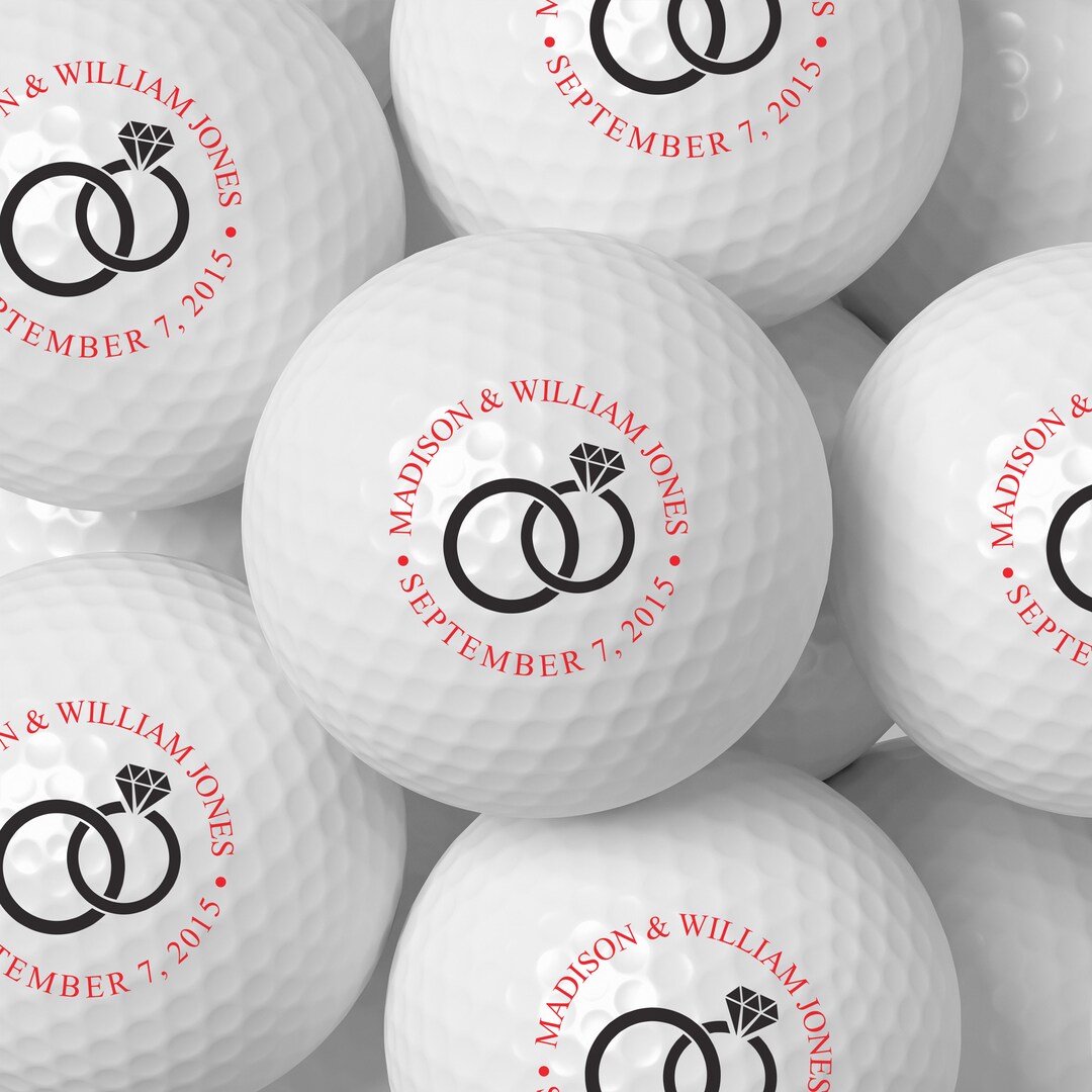 Personalized Wedding Golf Ball Favors , Custom Wedding Day Gift,color