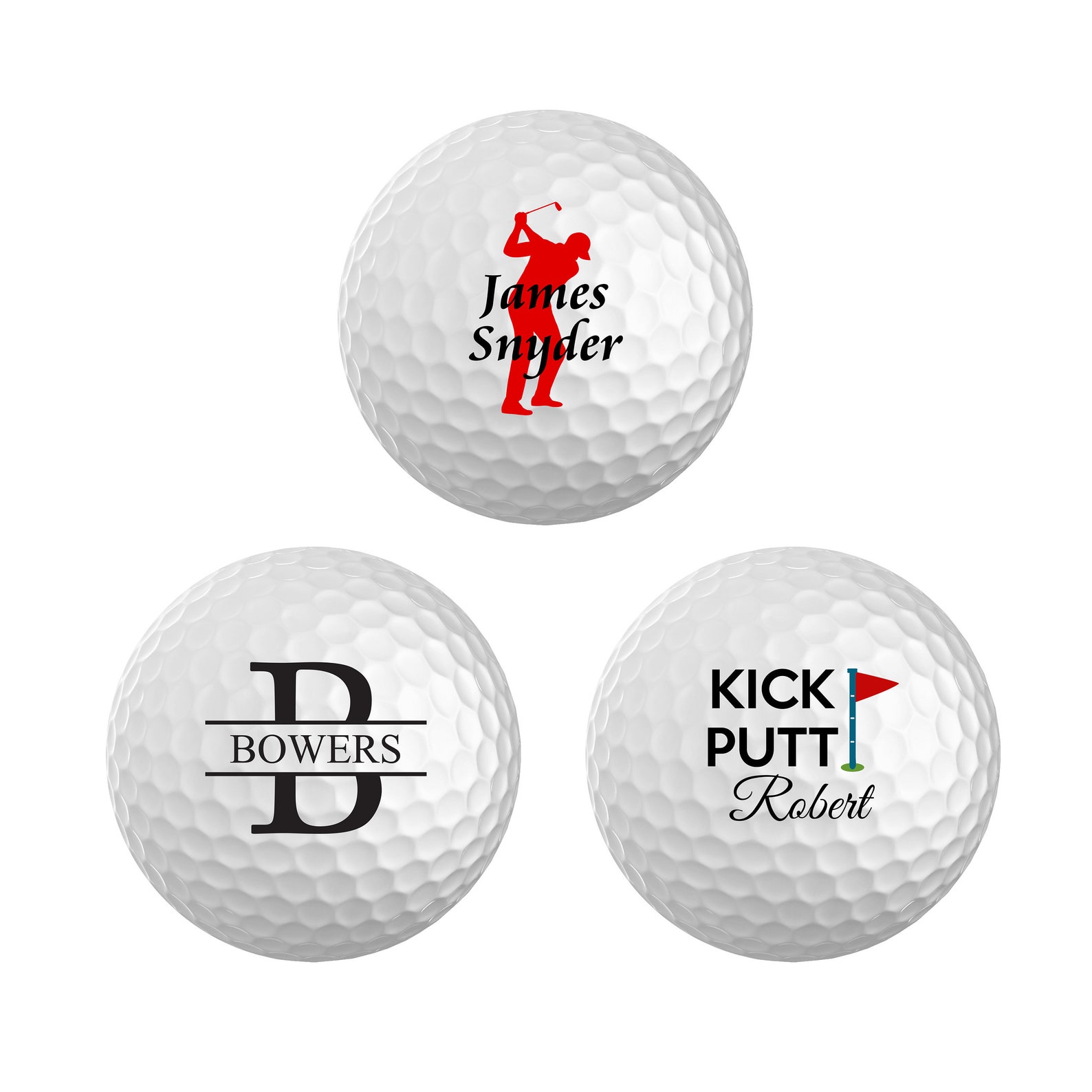 Personalized Golf Balls Gift for Dad Color Printed Golf Etsy