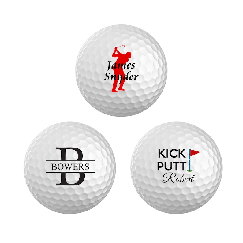 Personalized Golf Balls, Gift for Dad, Color Printed Golf Balls, Personalized Gift, Golf Gift, Gift for Dad, Gift for Golf Fan afbeelding 1